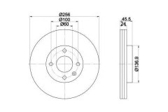61456.10_диск тормозной передний вентилир Aveo 1.2-1.6 для CHEVROLET AVEO седан (T300) 1.3 D 2011-, код двигателя LDV, V см3 1248, кВт 55, л.с. 75, Дизель, Remsa 6145610